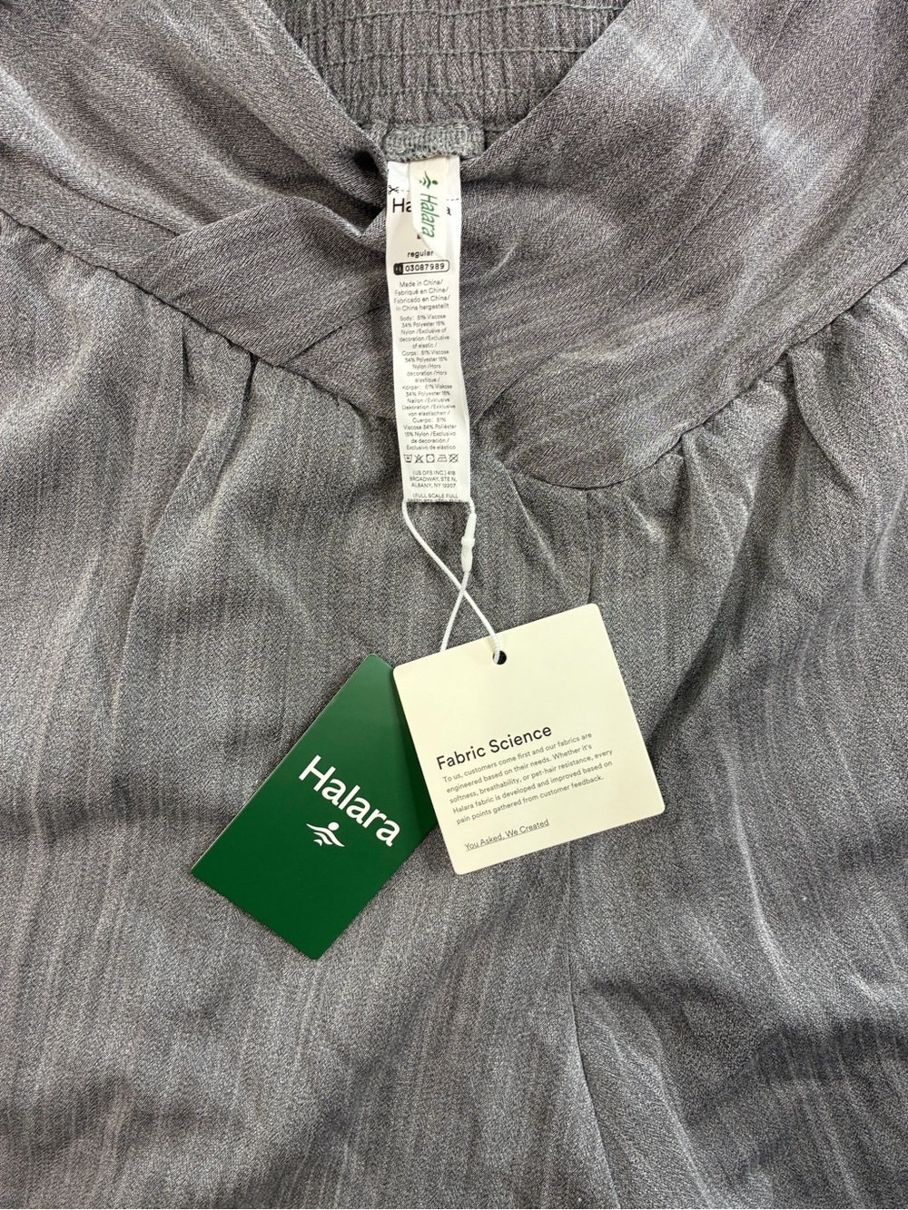 Halara Women’s L Gray Wide Leg High Waist Crossover Palazzo Pants NWT - Picture 7 of 8